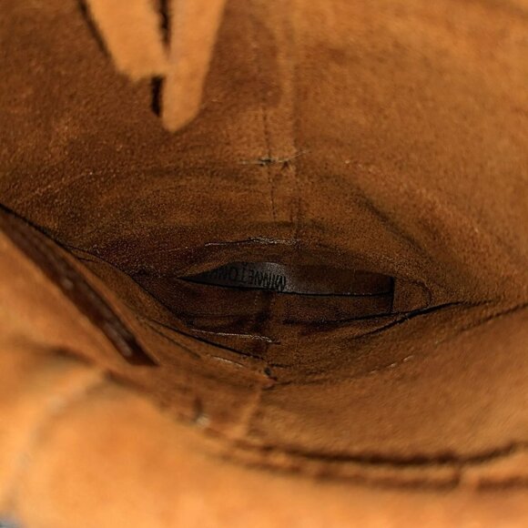 Minnetonka Tall Fringed Brown Suede Moccasin Boot - Picture 5 of 11